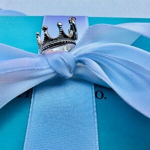 Tiffany & Co. Crown Charm Pendant in Silver